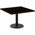 Special-T Table, Square, 42inx42inx29in, Black Base/Espresso Top SCTCANT24242BES